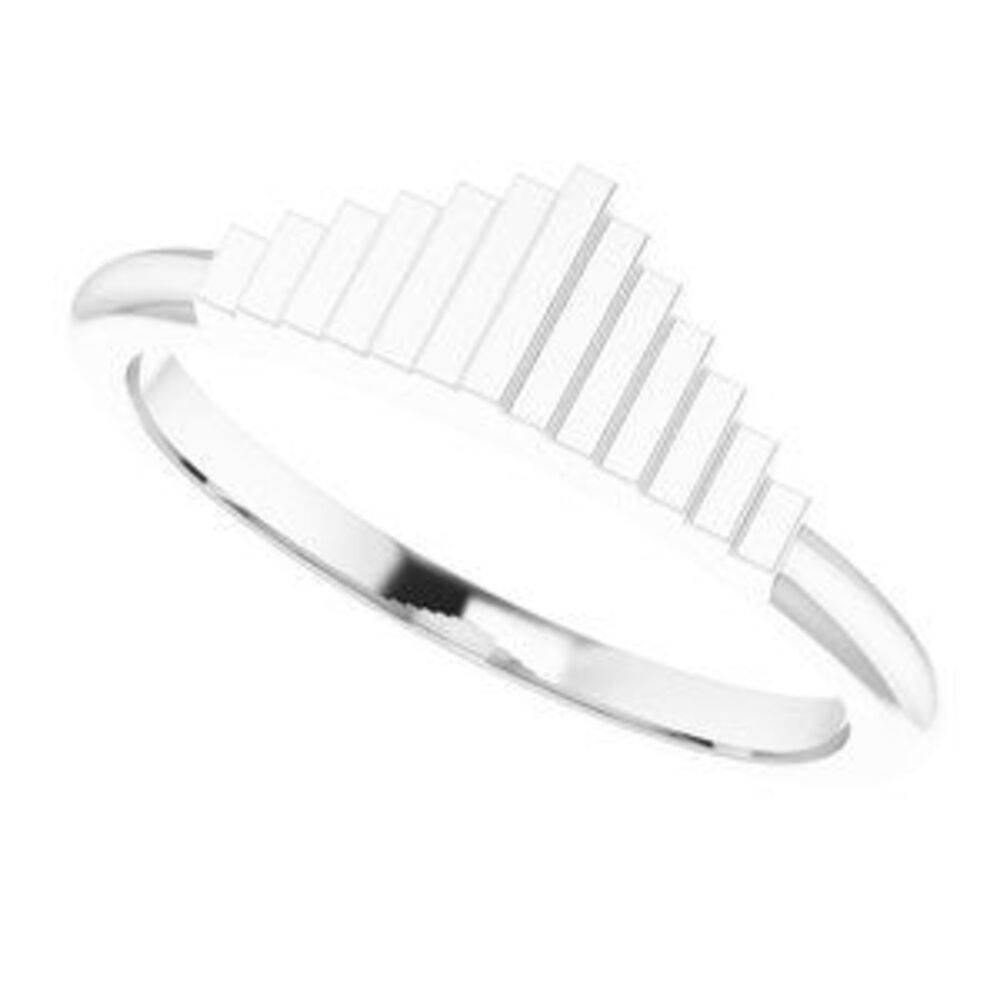 Sterling Silver Geometric Stackable Ring - image 5